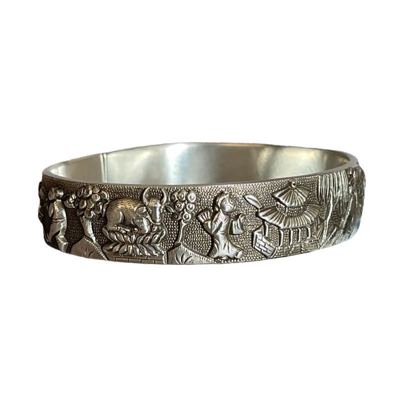 Yuqiao Gengdu Sterling Silver Bangle