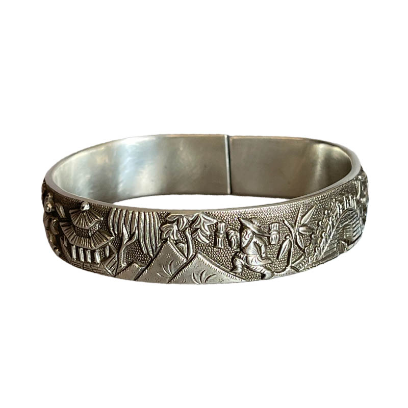 Yuqiao Gengdu Sterling Silver Bangle