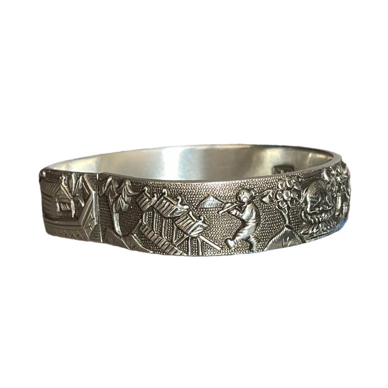 Yuqiao Gengdu Sterling Silver Bangle