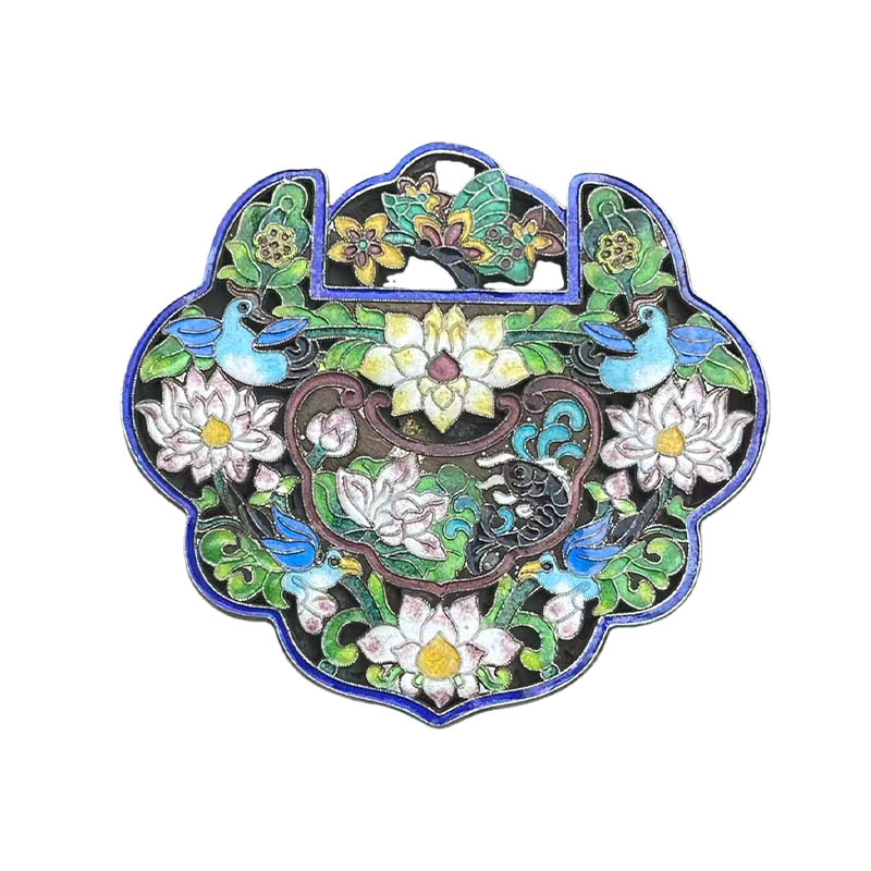 Floral Openwork Enamelled Silver Locket: An Artistic Poem Blooming Around the Neck