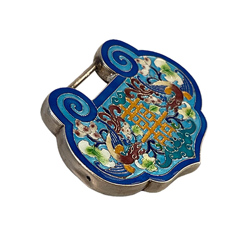 Double Happiness Enamel Silver Locket