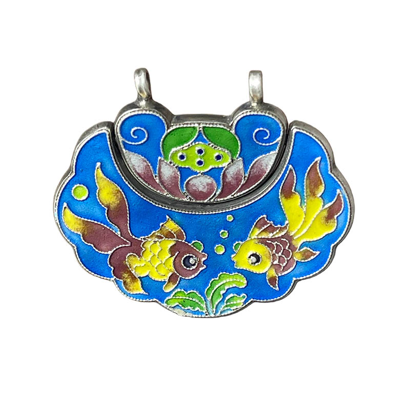 Double Fish Silver Locket