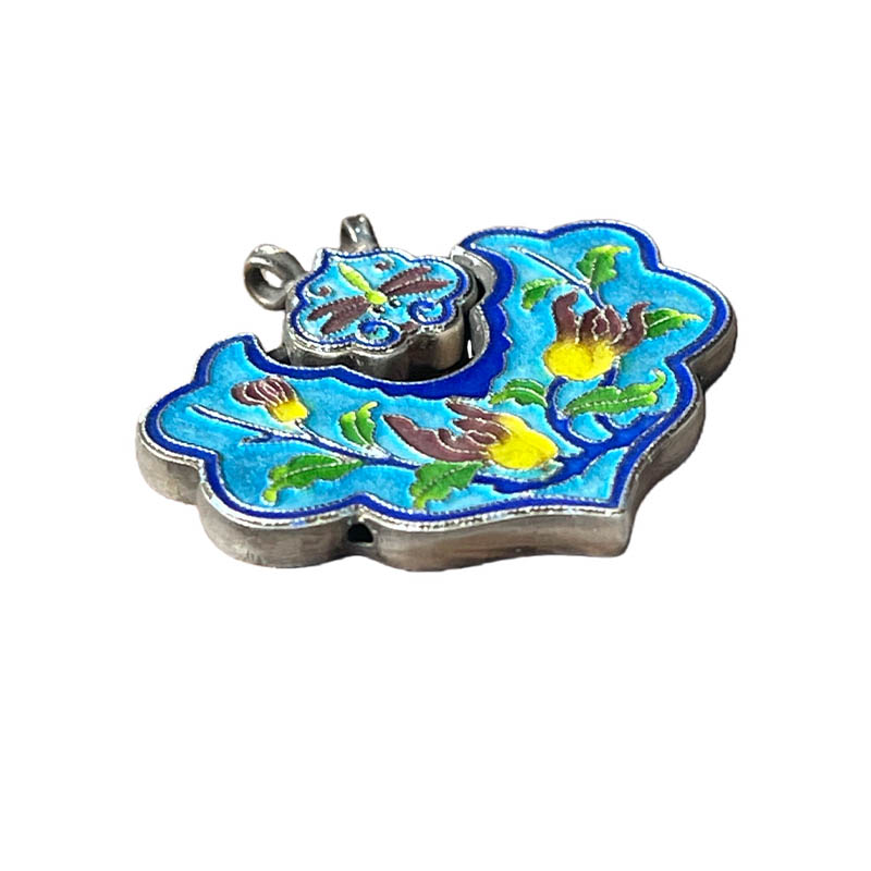Dragonfly Enamel Silver Locket