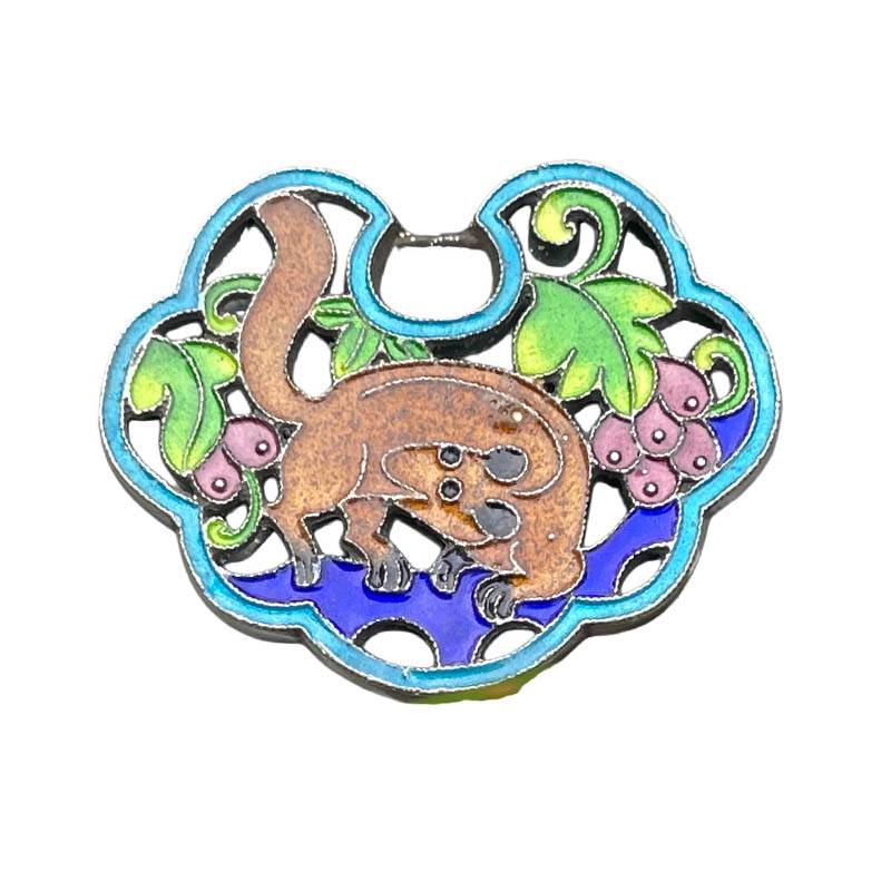 Squirrel Pattern Openwork Silver Locket