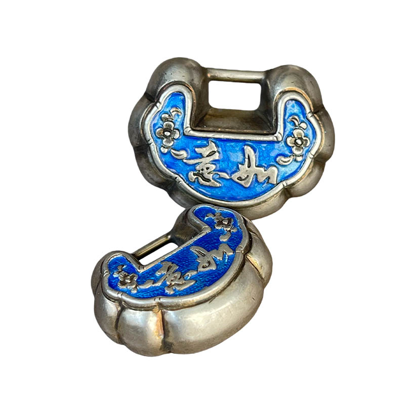 Ruyi Enamel Mini Silver Locket
