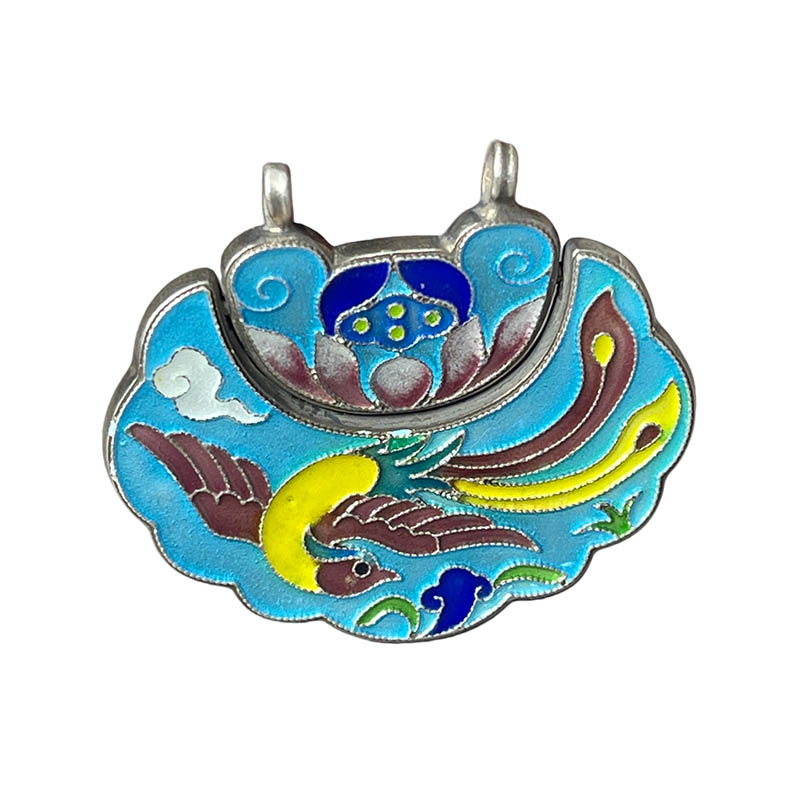 Double Fish Silver Locket