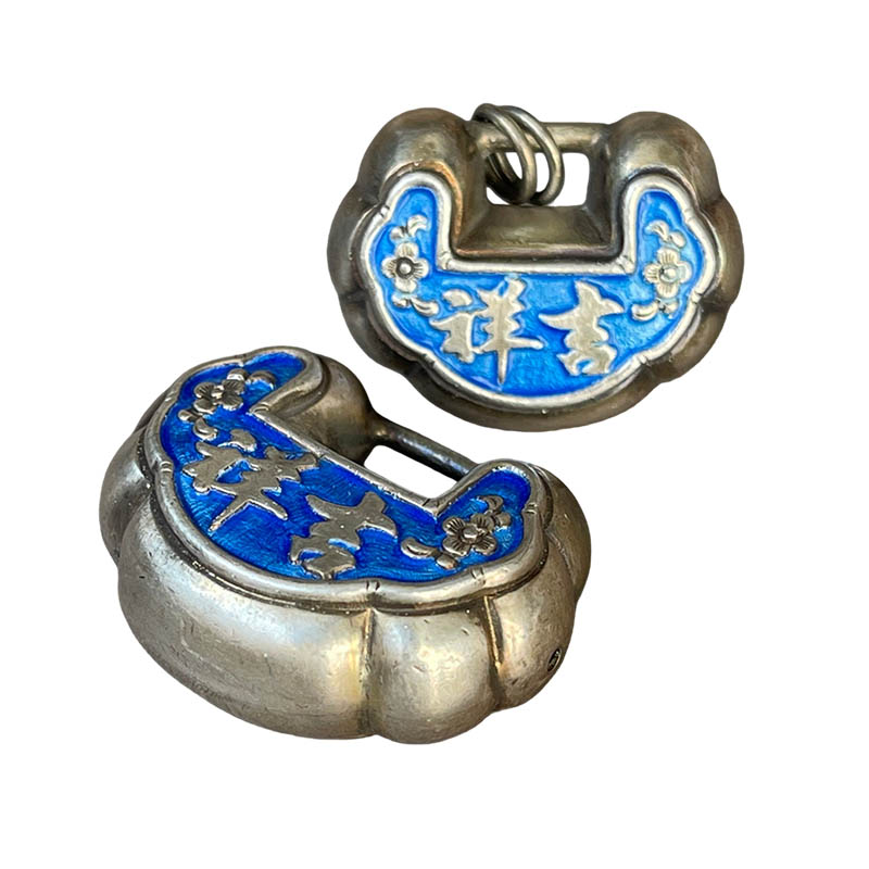 Good Fortune Enamel Mini Silver Locket