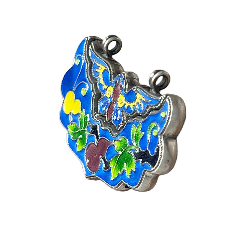 Swallow & Spring Motif Silver Locket