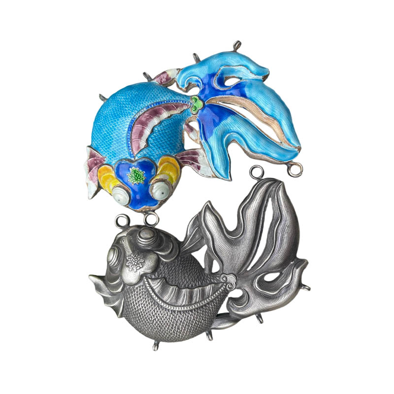 Vintage Goldfish Silver Locket