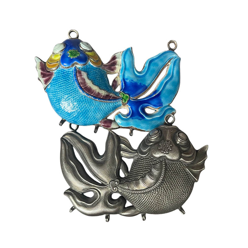 Vintage Goldfish Silver Locket