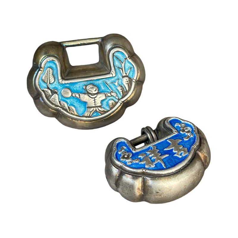 Good Fortune Enamel Mini Silver Locket