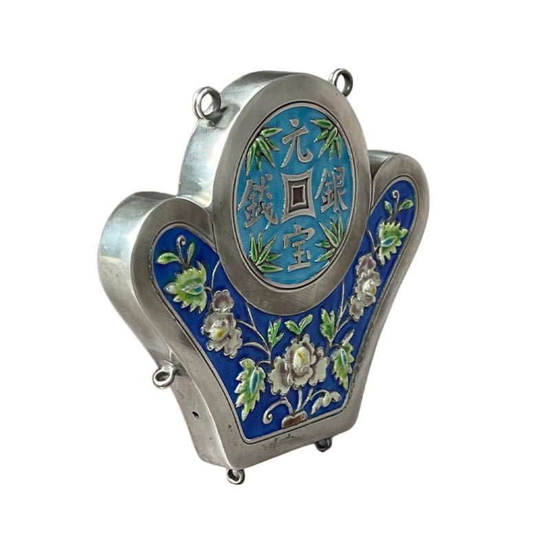 Ingot Enamel Silver Locket