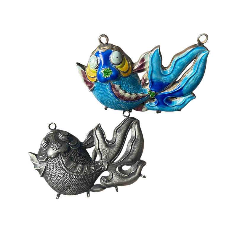 Vintage Goldfish Silver Locket