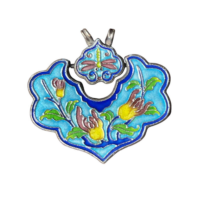 Dragonfly Enamel Silver Locket