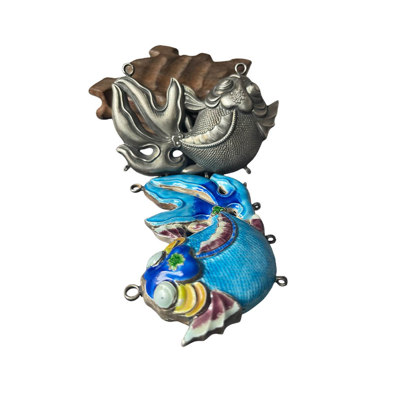 Vintage Goldfish Silver Locket