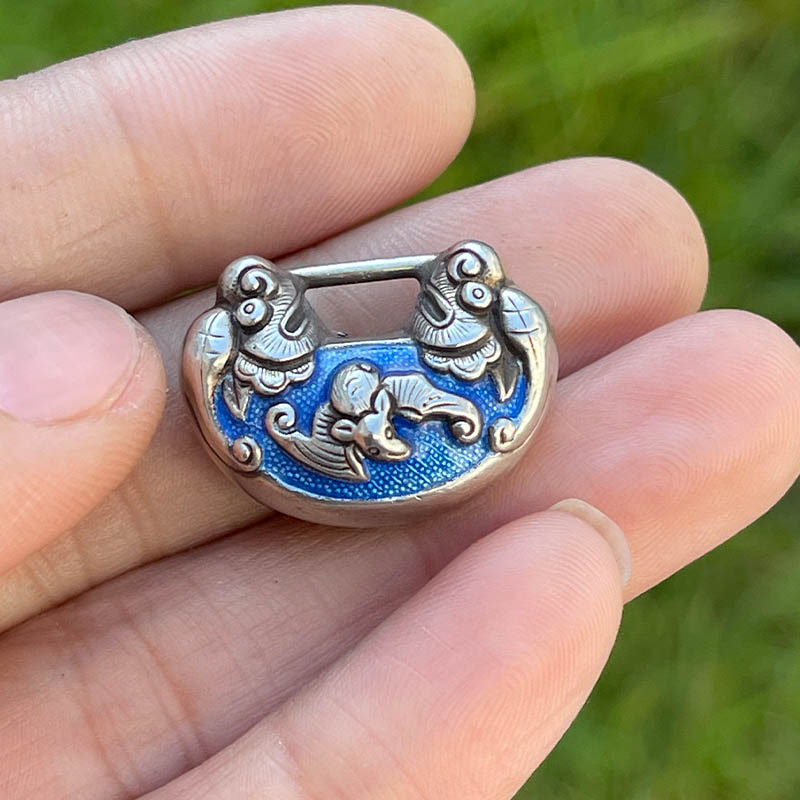 Vintage Bat Silver Locket