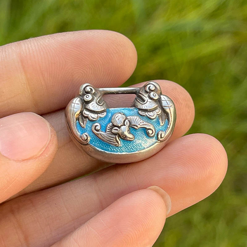 Vintage Bat Silver Locket