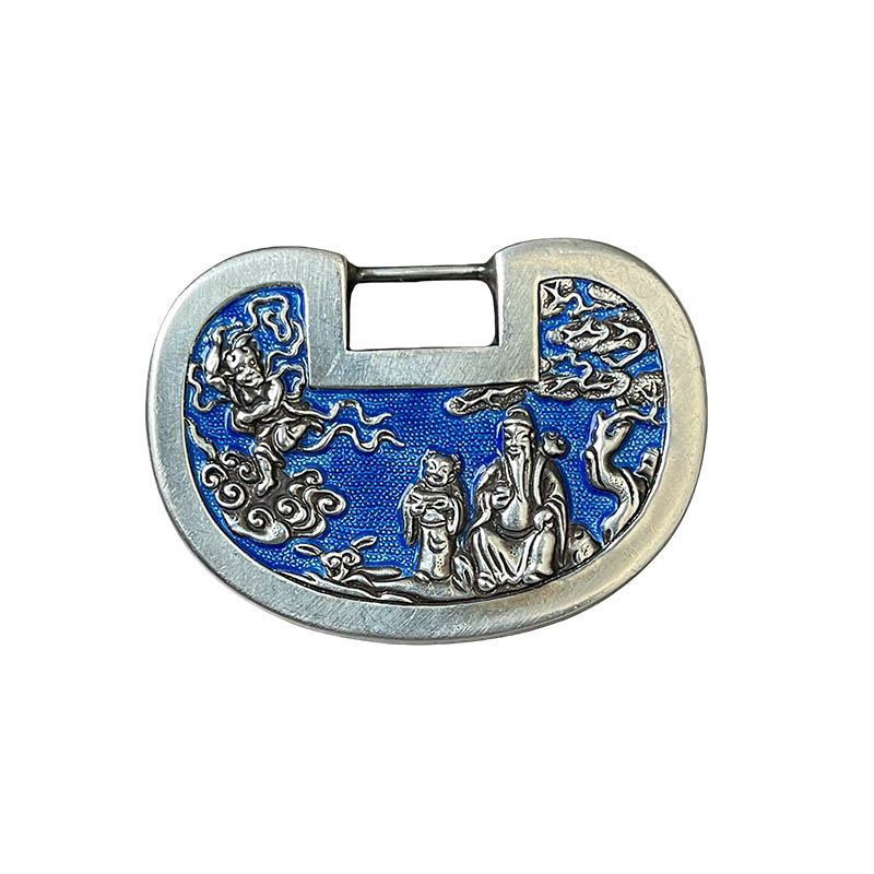 Vintage Figure Landscape Silver Locket